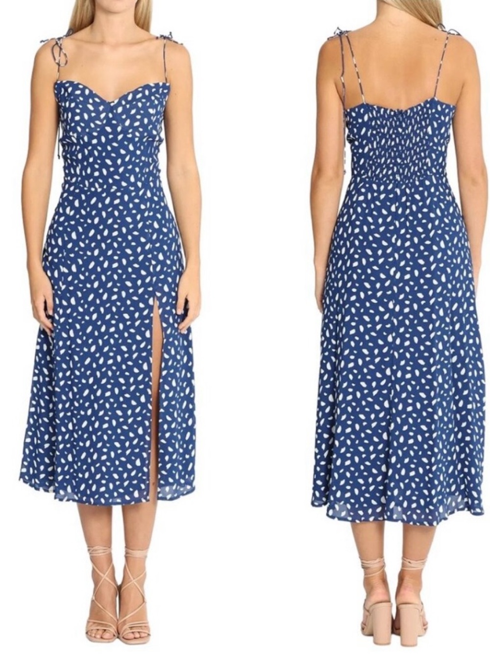 Reformation Juliette Midi Dress in Moray 2 - Picture 2 of 10